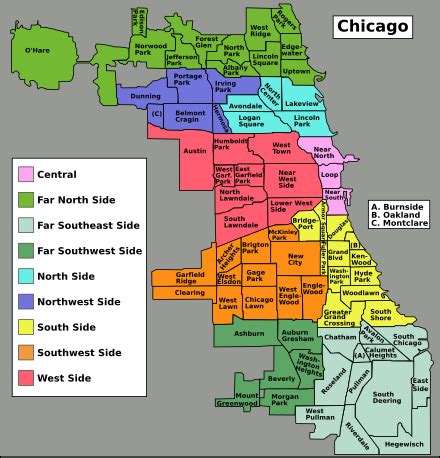 list of cities in chicago.